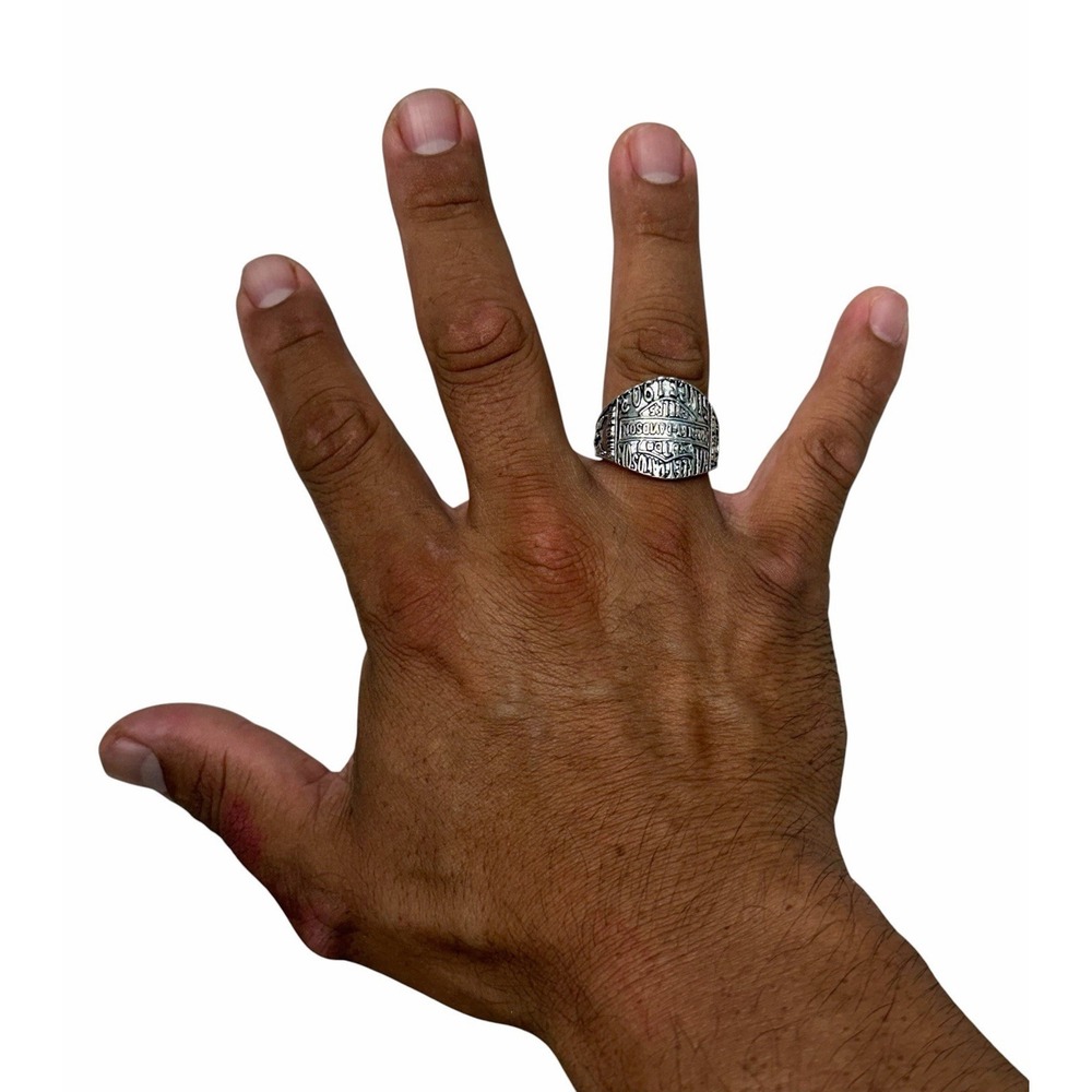 Harley Davidson Motor Cycles Ring Men's Silver Tone Zinc Alloy Ring Size 12.5 - Picture 6 of 7